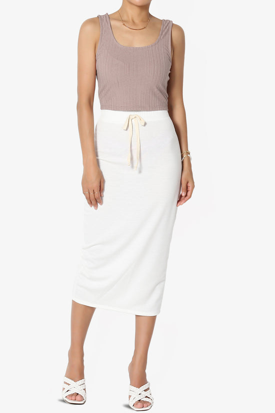 Lotto Square Neck Rib Crop Tank Top