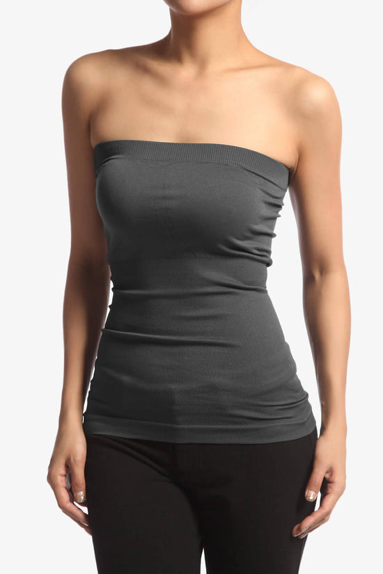 Ellenie Strapless Sealmess Tube Top GREY_1