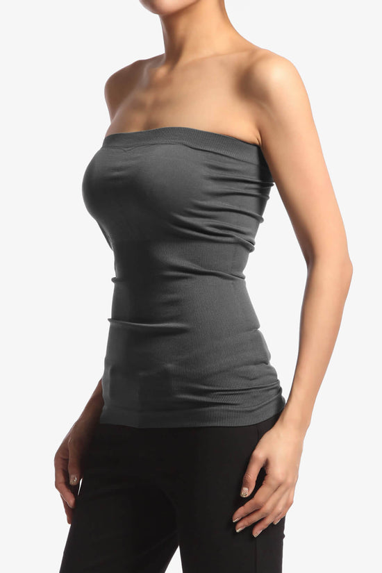 Ellenie Strapless Sealmess Tube Top GREY_3
