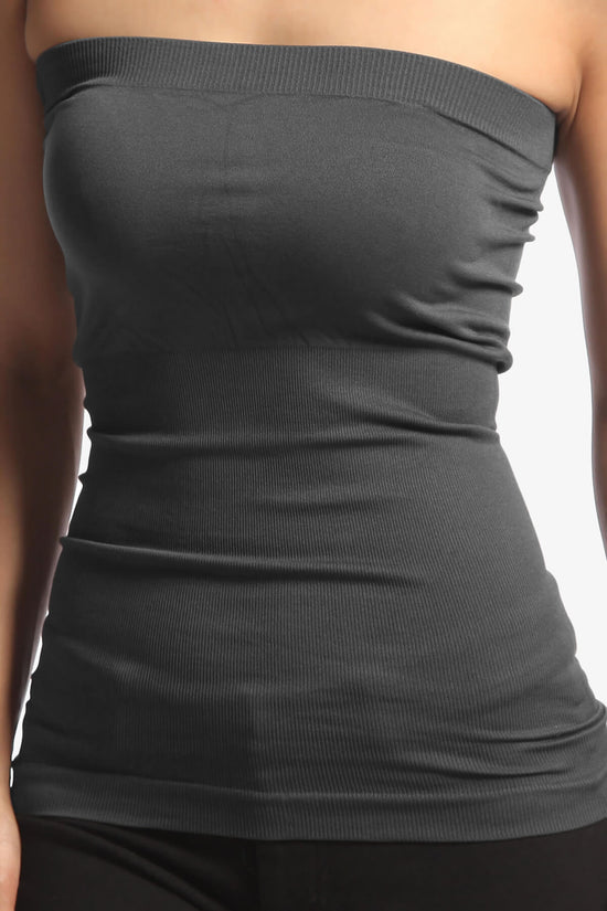 Ellenie Strapless Sealmess Tube Top GREY_5