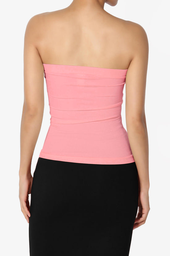 Ellenie Strapless Sealmess Tube Top LIGHT CORAL_2