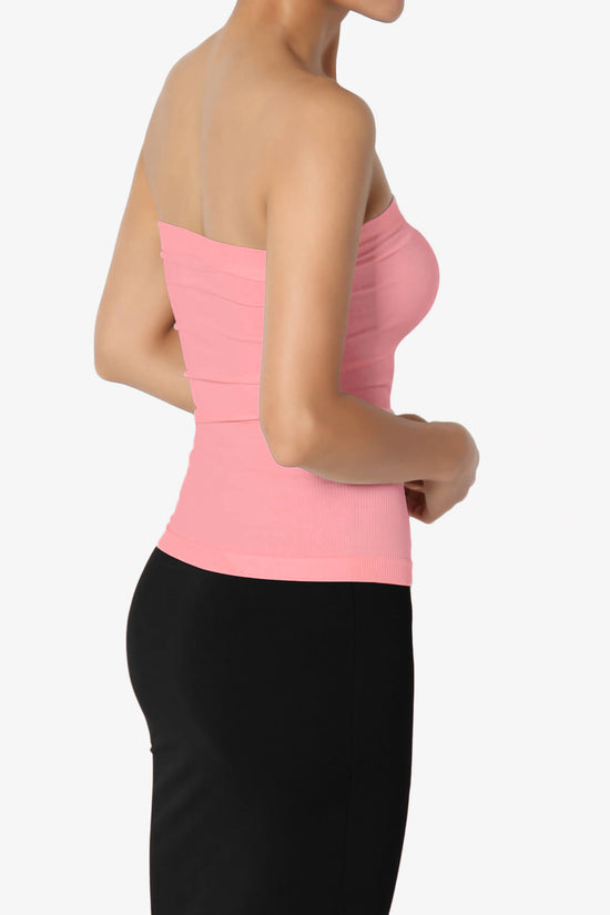 Ellenie Strapless Sealmess Tube Top LIGHT CORAL_4