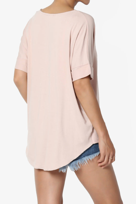 Tackle Wrap Hi-Low Crepe Knit Top DUSTY BLUSH_4