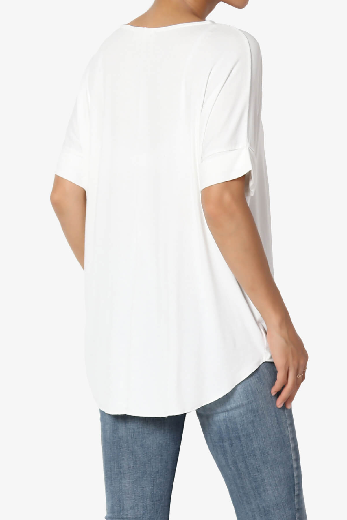 Tackle Wrap Hi-Low Crepe Knit Top IVORY_4