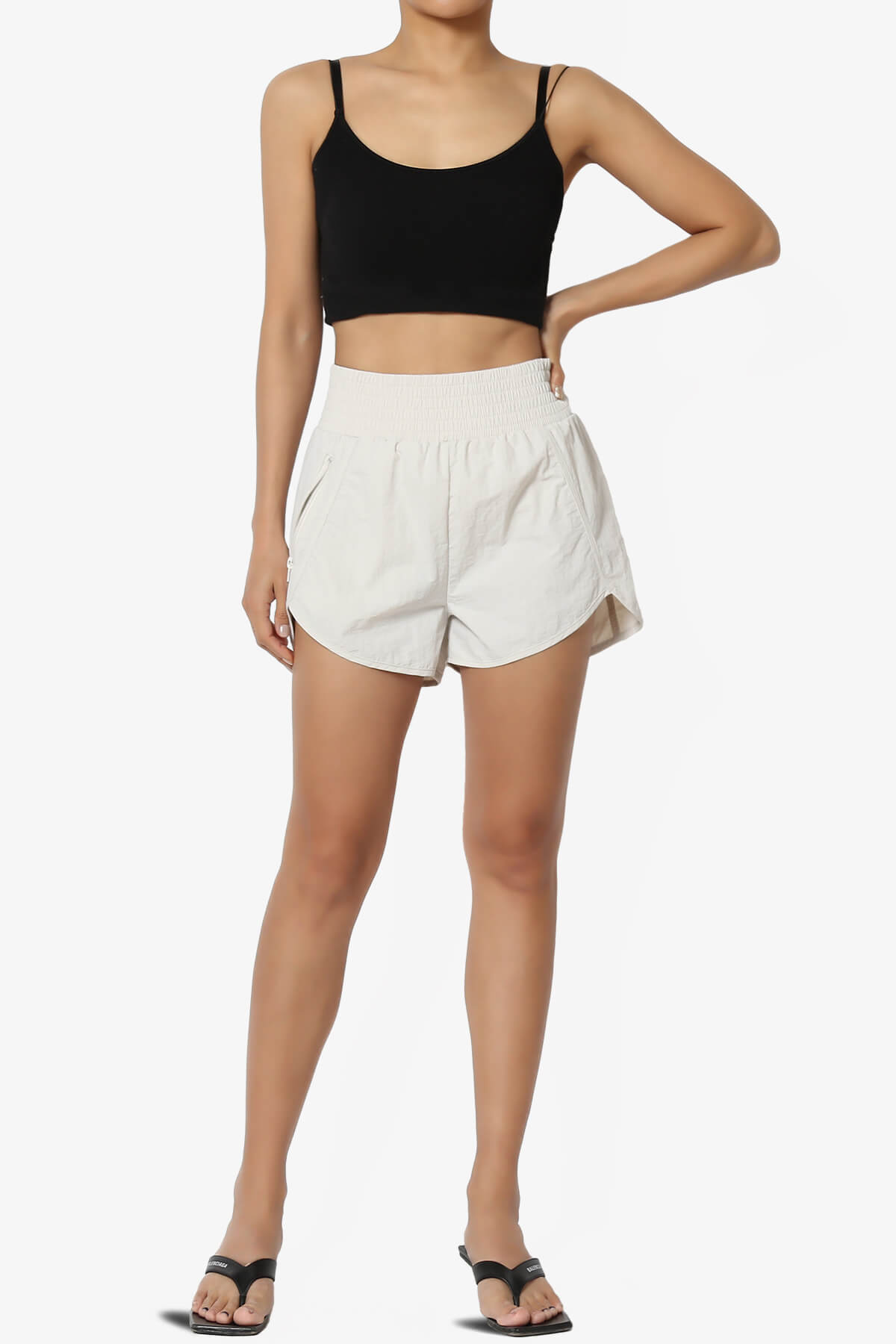 The Way Home Running Shorts w Zip Pocket BONE_6