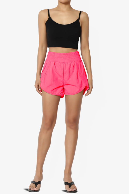 The Way Home Running Shorts w Zip Pocket N CORAL FUCHSIA_6