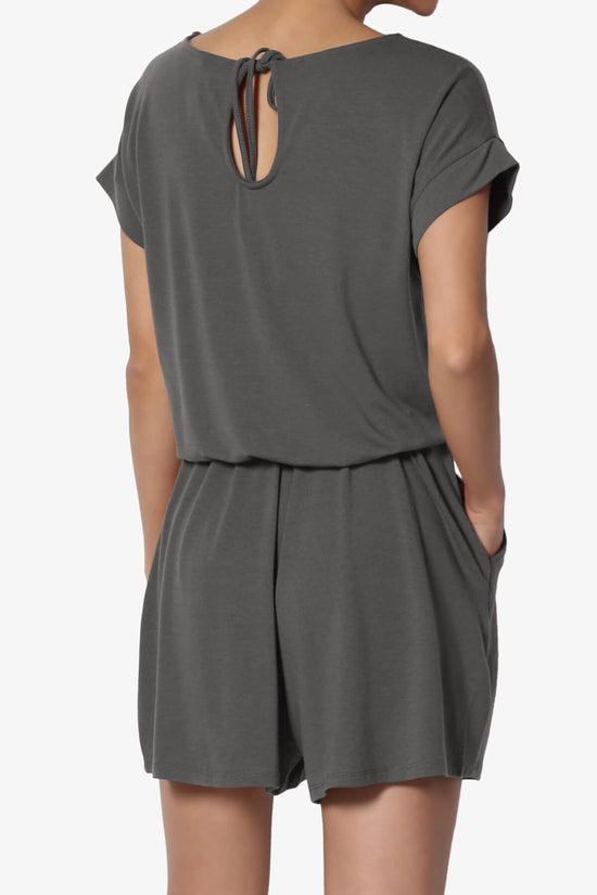 Tina Short Sleeve Jersey Romper PLUS ASH GREY_2