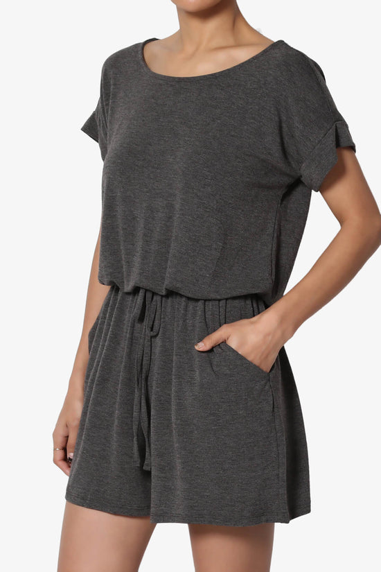 Tina Short Sleeve Jersey Romper PLUS CHARCOAL_3