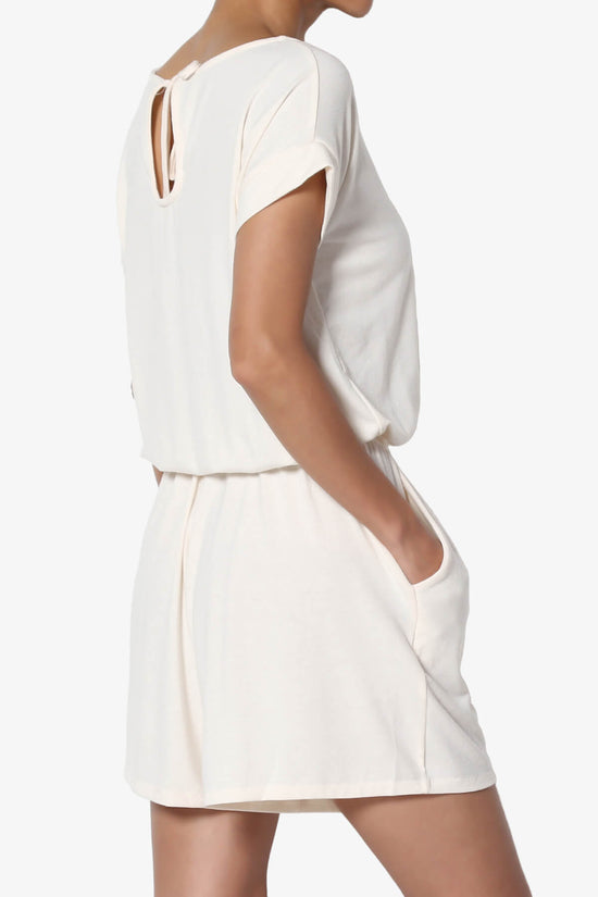 Tina Short Sleeve Jersey Romper CREAM_4