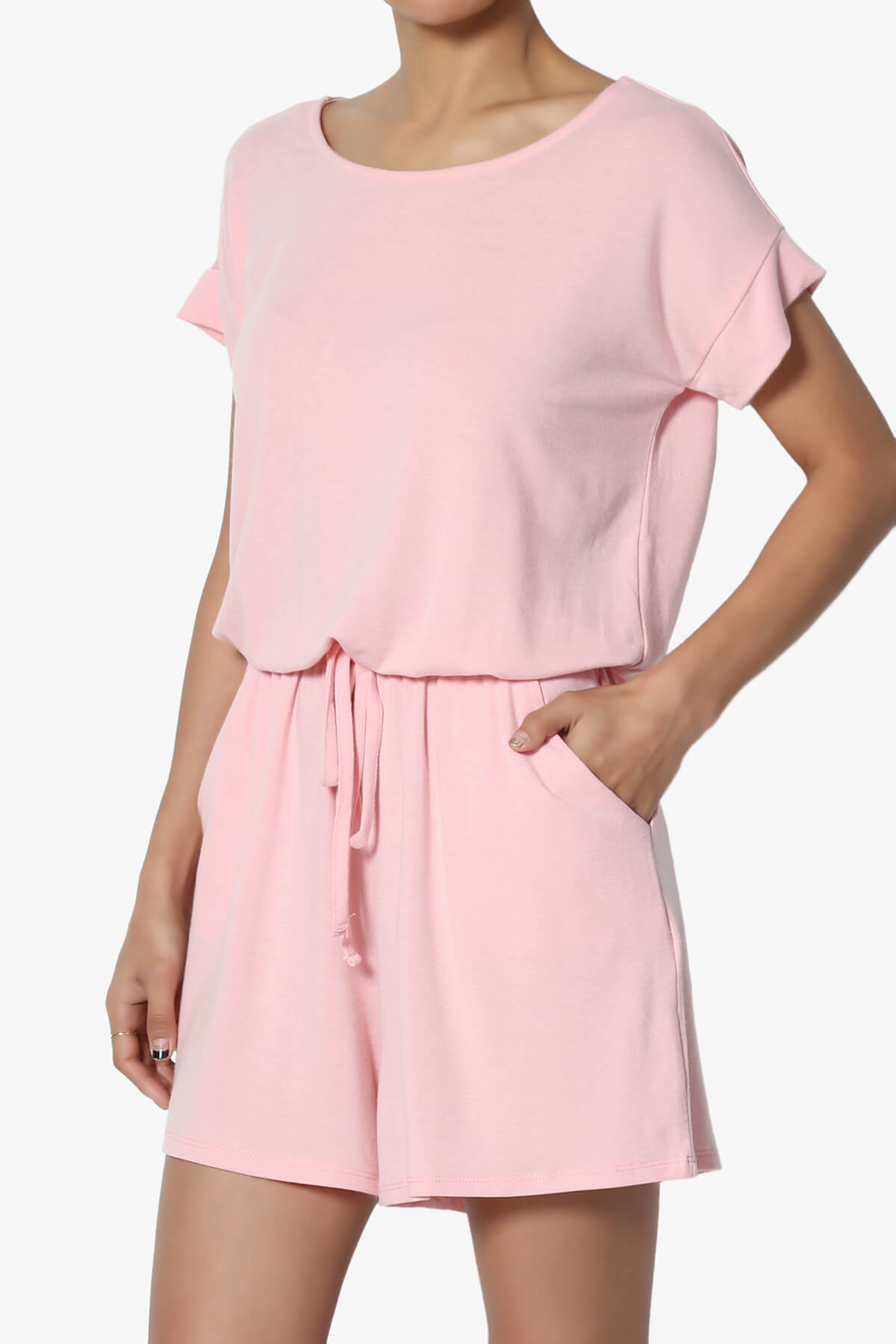 Tina Short Sleeve Jersey Romper DUSTY PINK_3