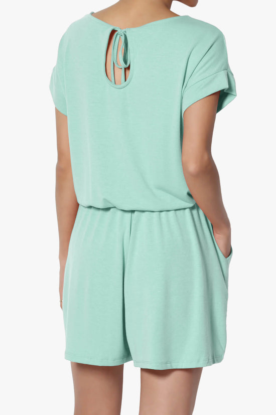 Tina Short Sleeve Jersey Romper LIGHT GREEN_2