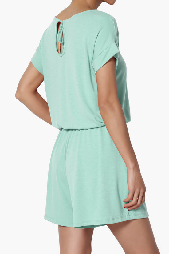 Tina Short Sleeve Jersey Romper LIGHT GREEN_4