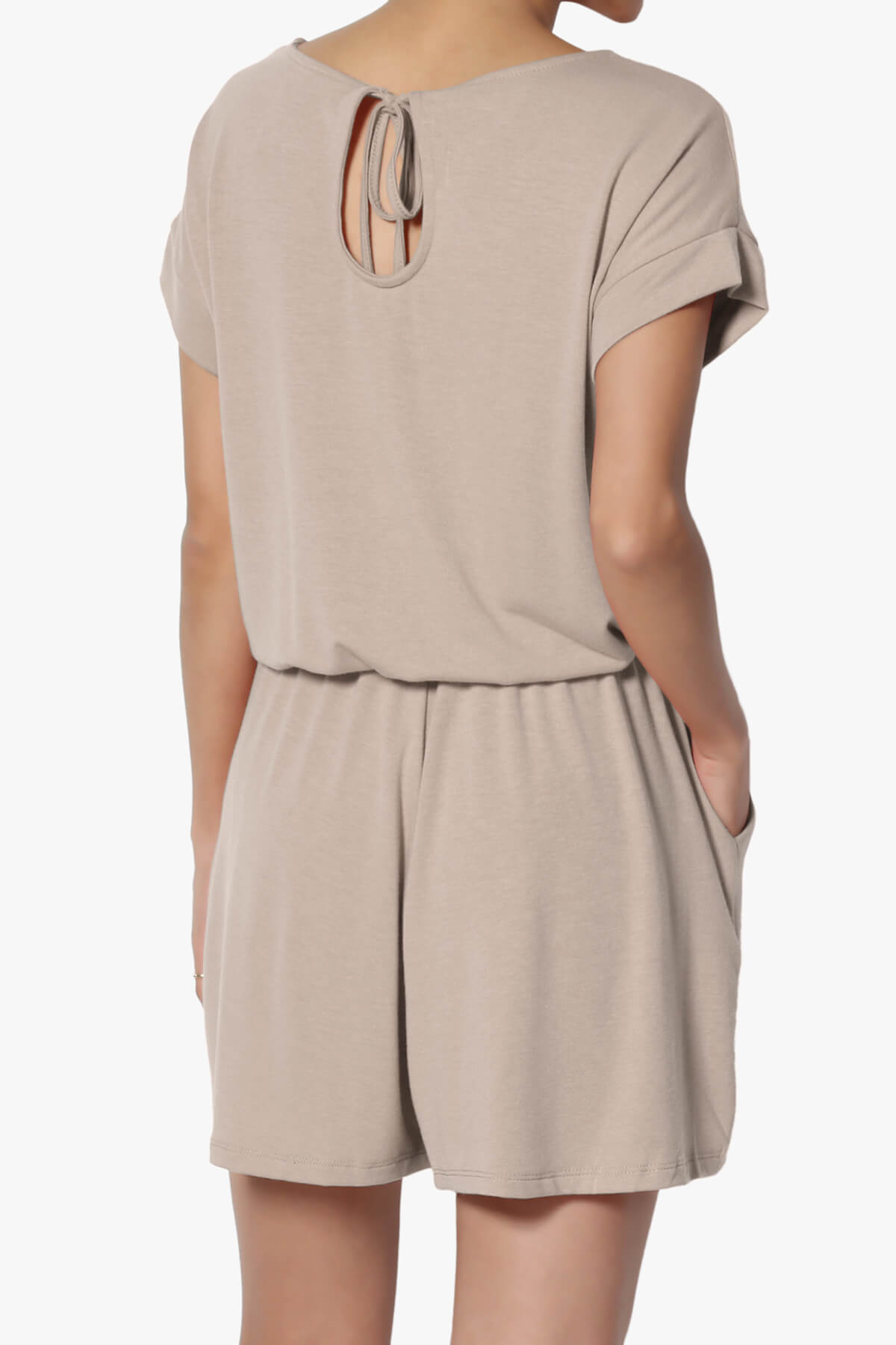 Tina Short Sleeve Jersey Romper LIGHT MOCHA_2