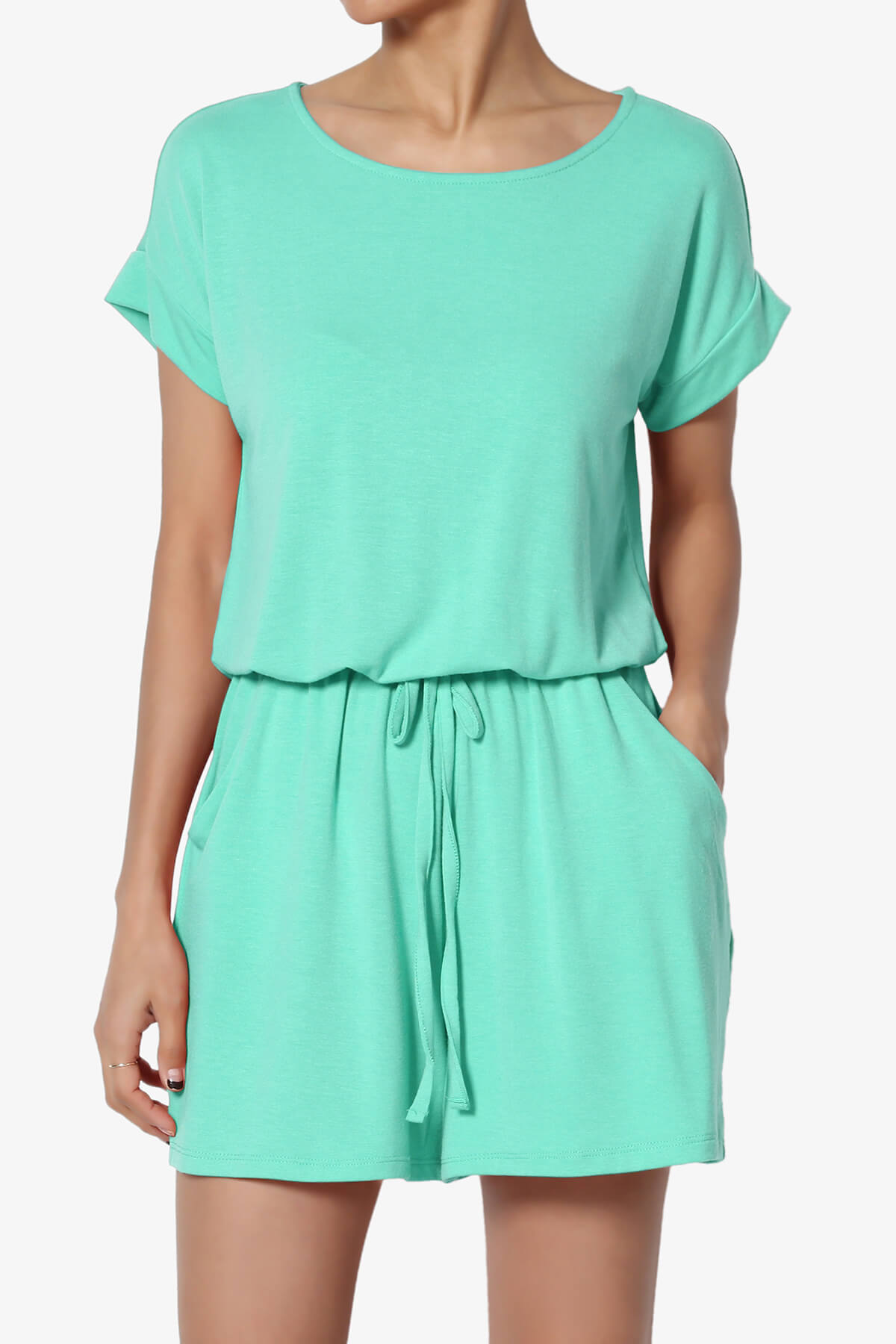 Tina Short Sleeve Jersey Romper MINT_1