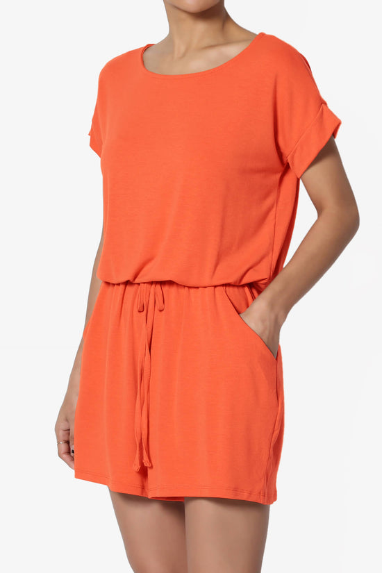 Tina Short Sleeve Jersey Romper ORANGE_3