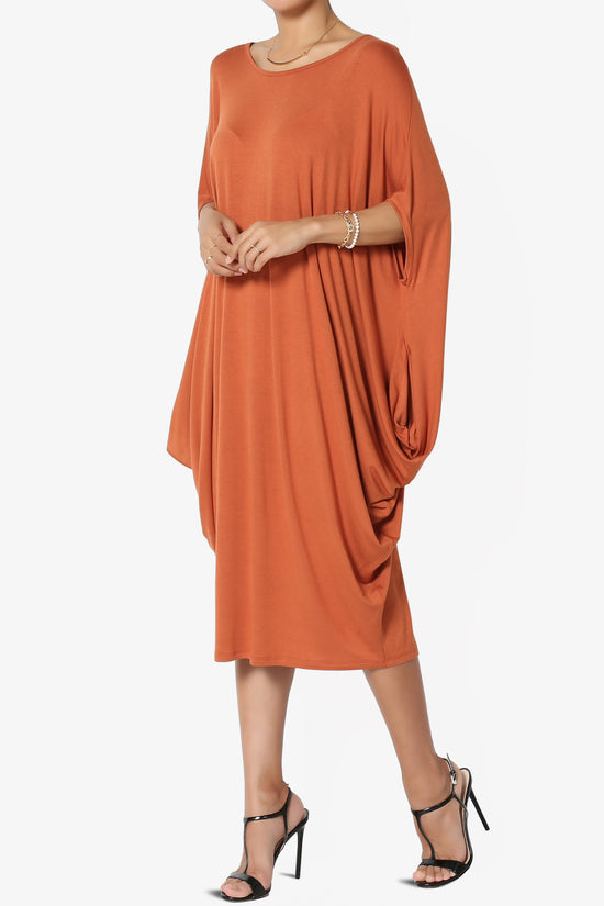 Kandi Loose Batwing Draped Dress