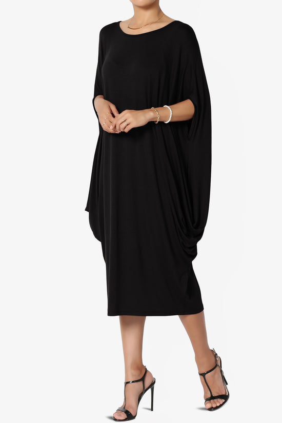 Kandi Loose Batwing Draped Dress