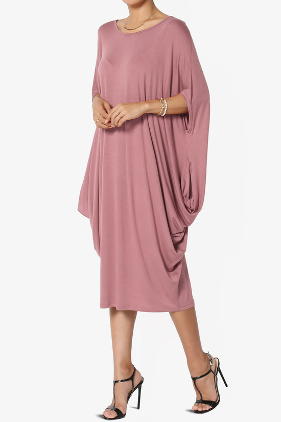 Kandi Loose Batwing Draped Dress