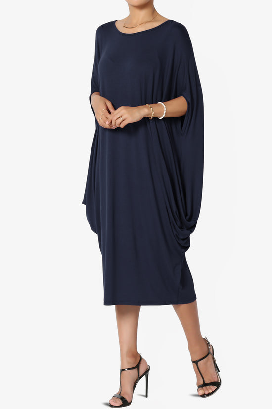 Kandi Loose Batwing Draped Dress