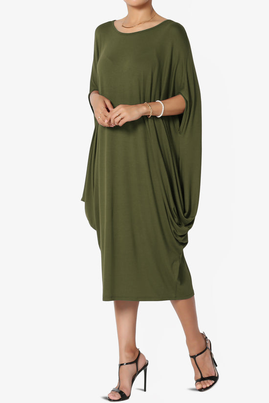 Kandi Loose Batwing Draped Dress