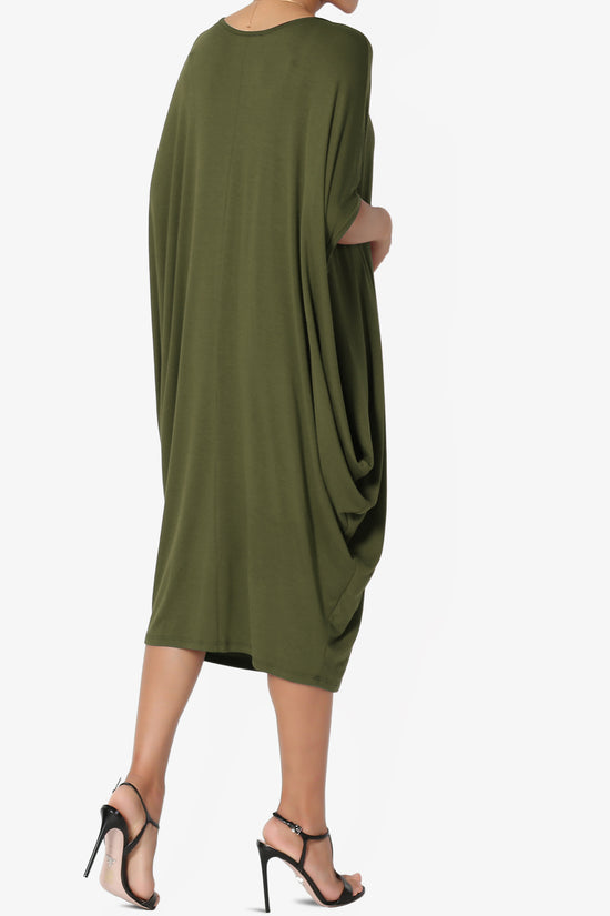 Kandi Loose Batwing Draped Dress