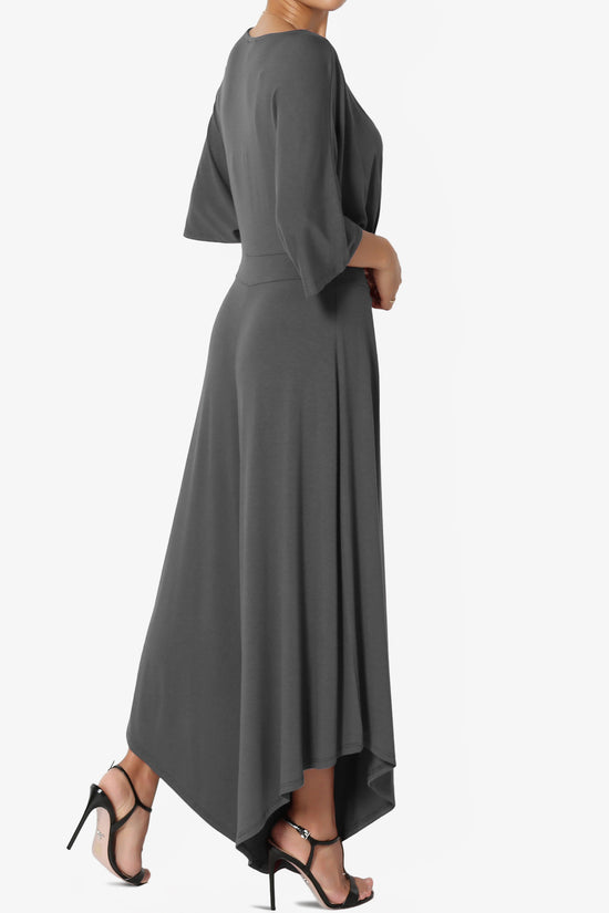 Genie Surplice Wrap Asymmertic Wide Leg Jumpsuit