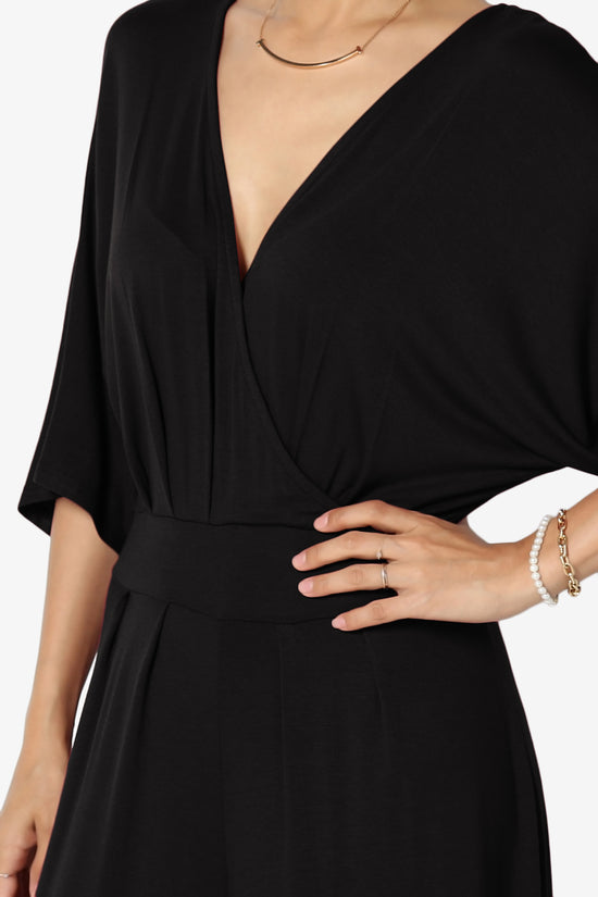 Genie Surplice Wrap Asymmertic Wide Leg Jumpsuit