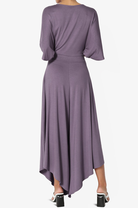 Genie Surplice Wrap Asymmertic Wide Leg Jumpsuit