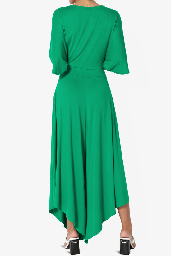 Genie Surplice Wrap Asymmertic Wide Leg Jumpsuit