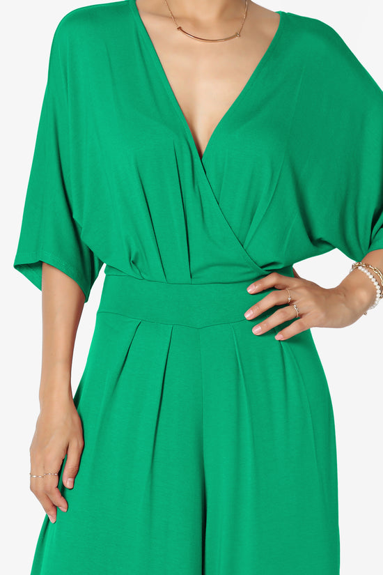 Genie Surplice Wrap Asymmertic Wide Leg Jumpsuit