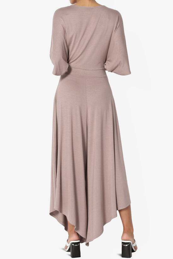 Genie Surplice Wrap Asymmertic Wide Leg Jumpsuit