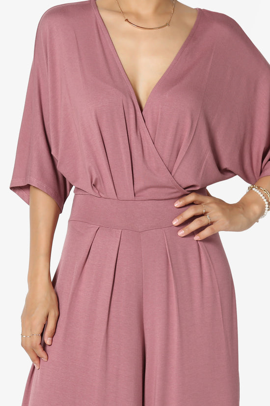 Genie Surplice Wrap Asymmertic Wide Leg Jumpsuit