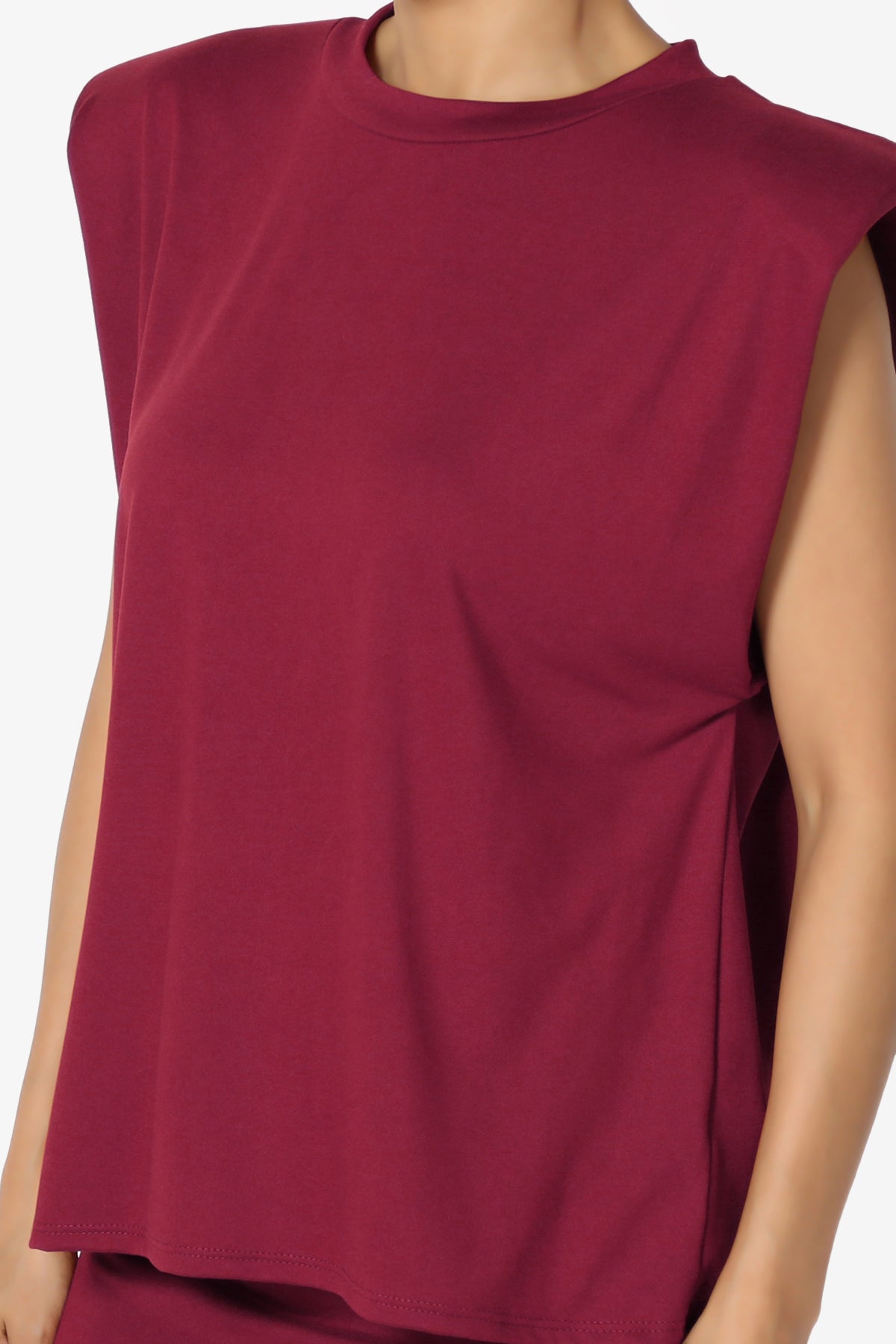 Joey Padded Shoulder Tank Top & Midi Pencil Skirt SET