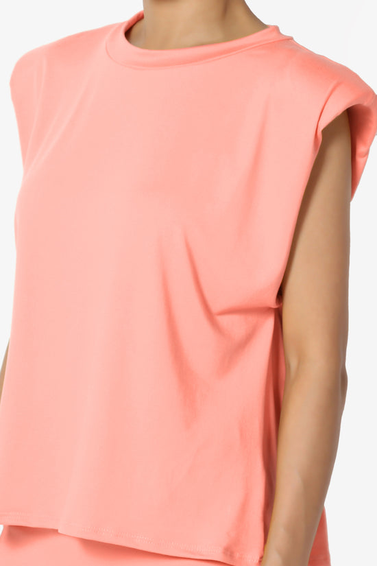 Joey Padded Shoulder Tank Top & Midi Pencil Skirt SET