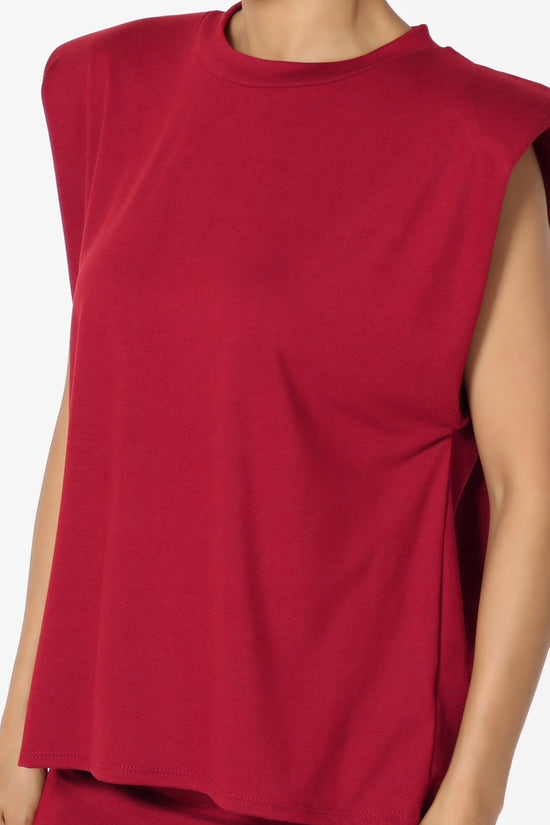 Joey Padded Shoulder Tank Top & Midi Pencil Skirt SET