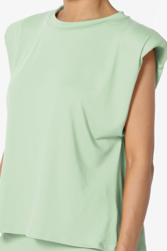 Joey Padded Shoulder Tank Top & Midi Pencil Skirt SET