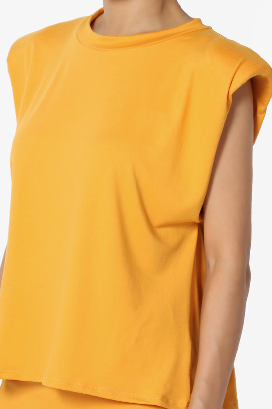 Joey Padded Shoulder Tank Top & Midi Pencil Skirt SET