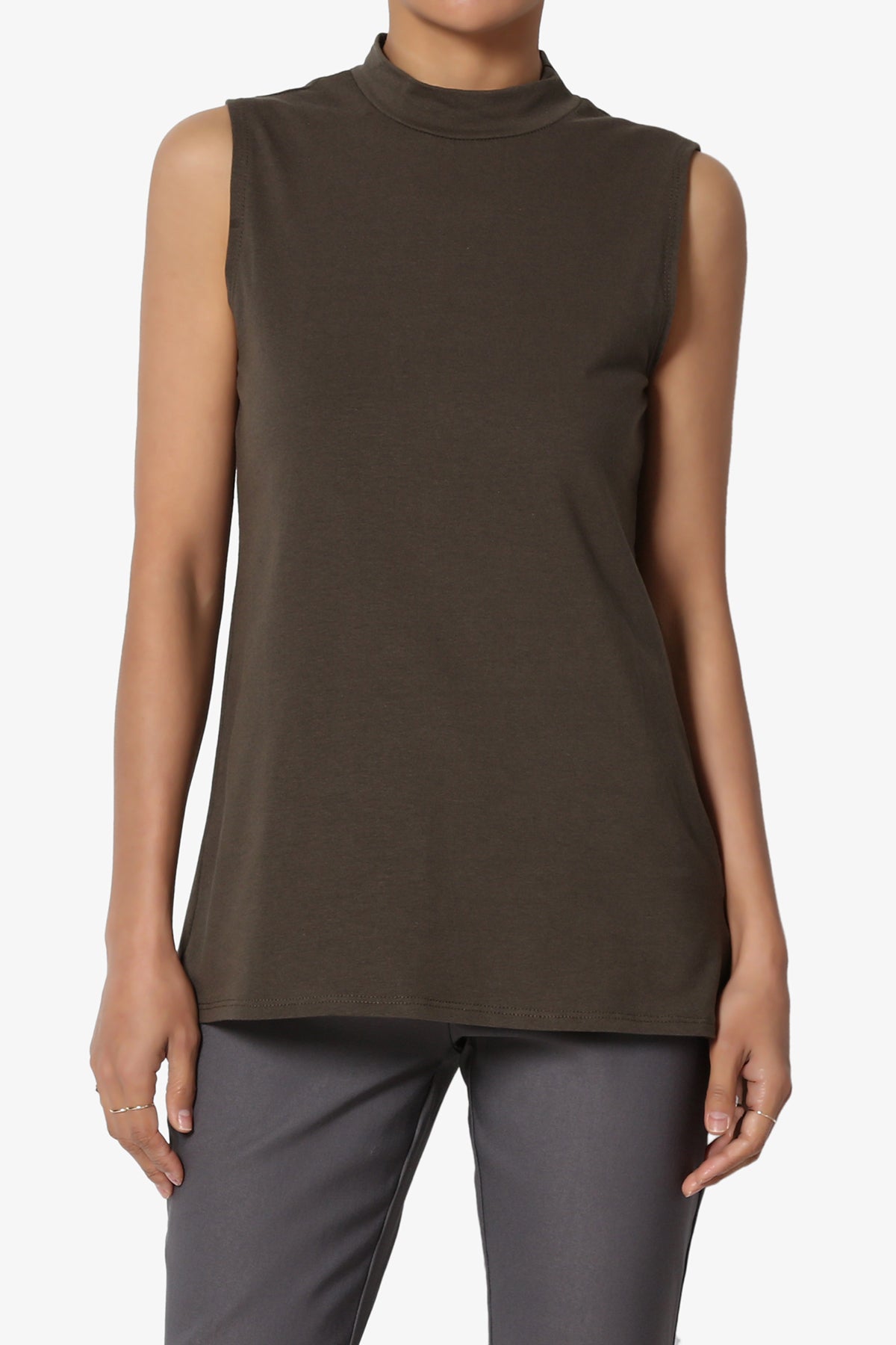 Kahiko Sleeveless Mock Neck Tee PLUS