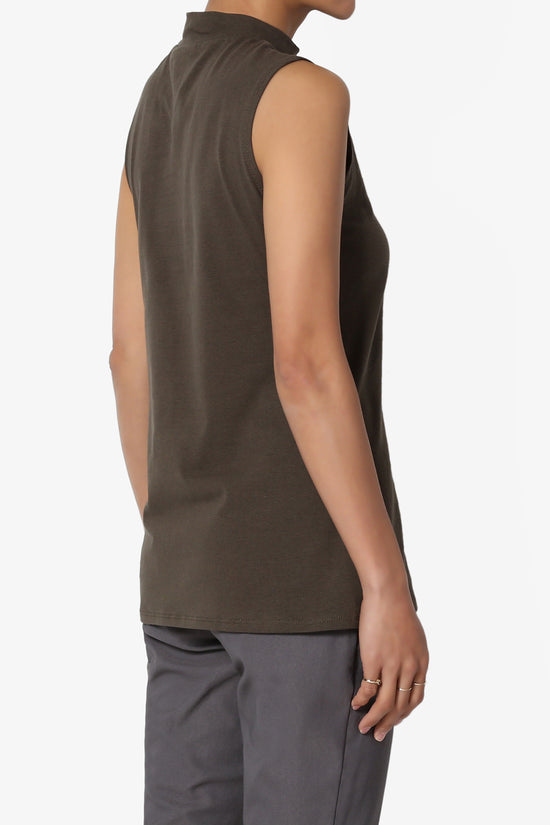 Kahiko Sleeveless Mock Neck Tee