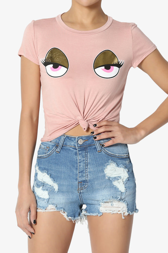 Sanderson Big Eye Print Crop Tee