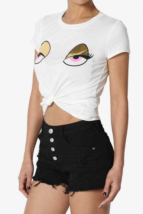 Sanderson Big Eye Print Crop Tee