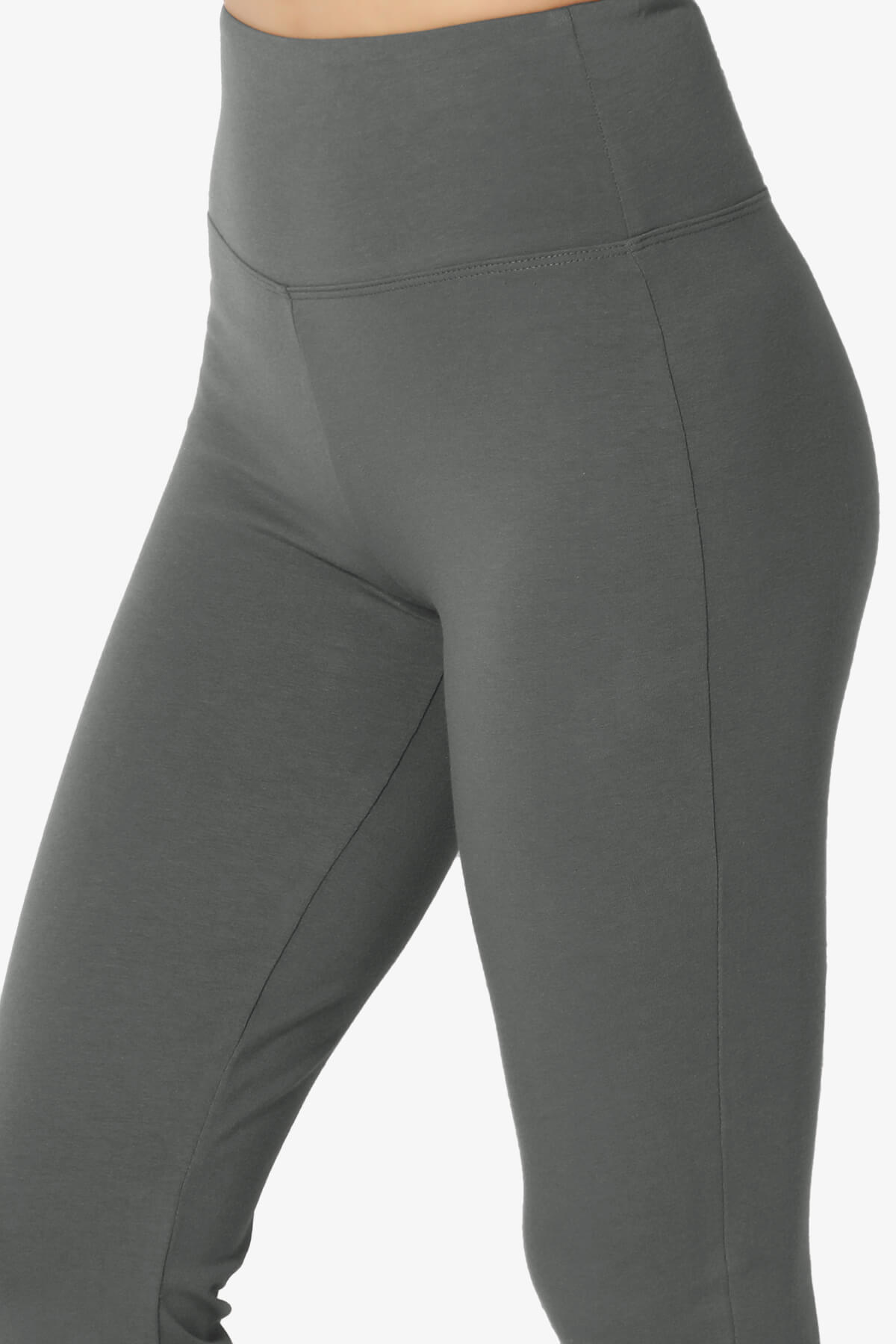 Zaylee Raw Hem Flared Comfy Yoga Pants ASH GREY_5