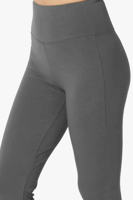 Zaylee Raw Hem Flared Comfy Yoga Pants ASH GREY_5