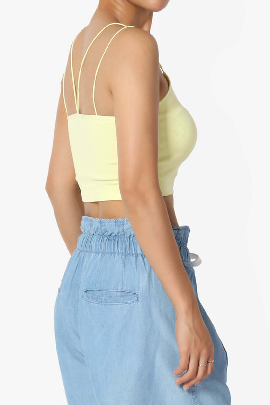 Zippy Skinny Strap Ribbed Seamless Bra Cami BANANA_4