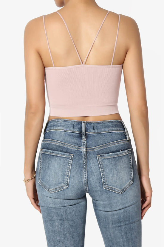 Zippy Skinny Strap Ribbed Seamless Bra Cami DUSTY BLUSH_2