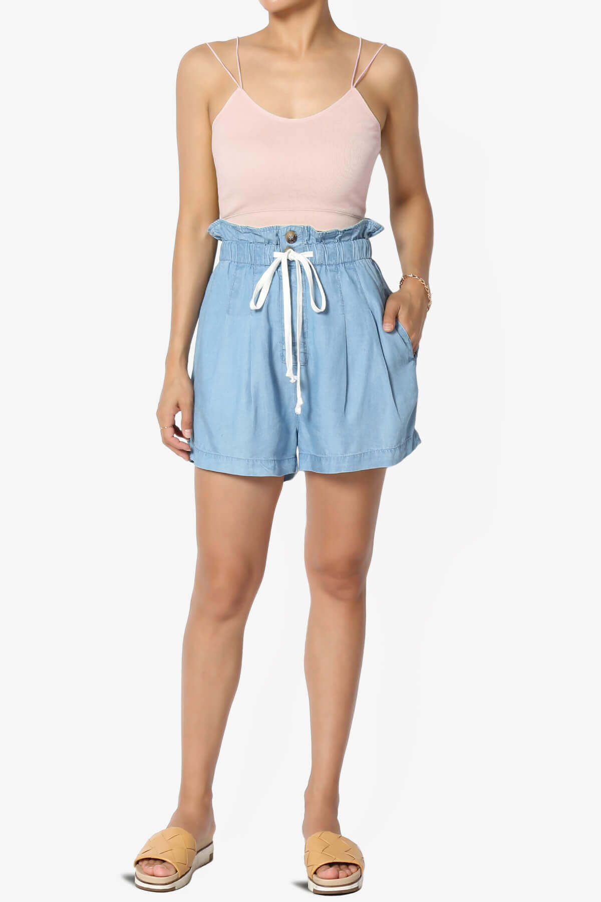 Zippy Skinny Strap Ribbed Seamless Bra Cami DUSTY BLUSH_6