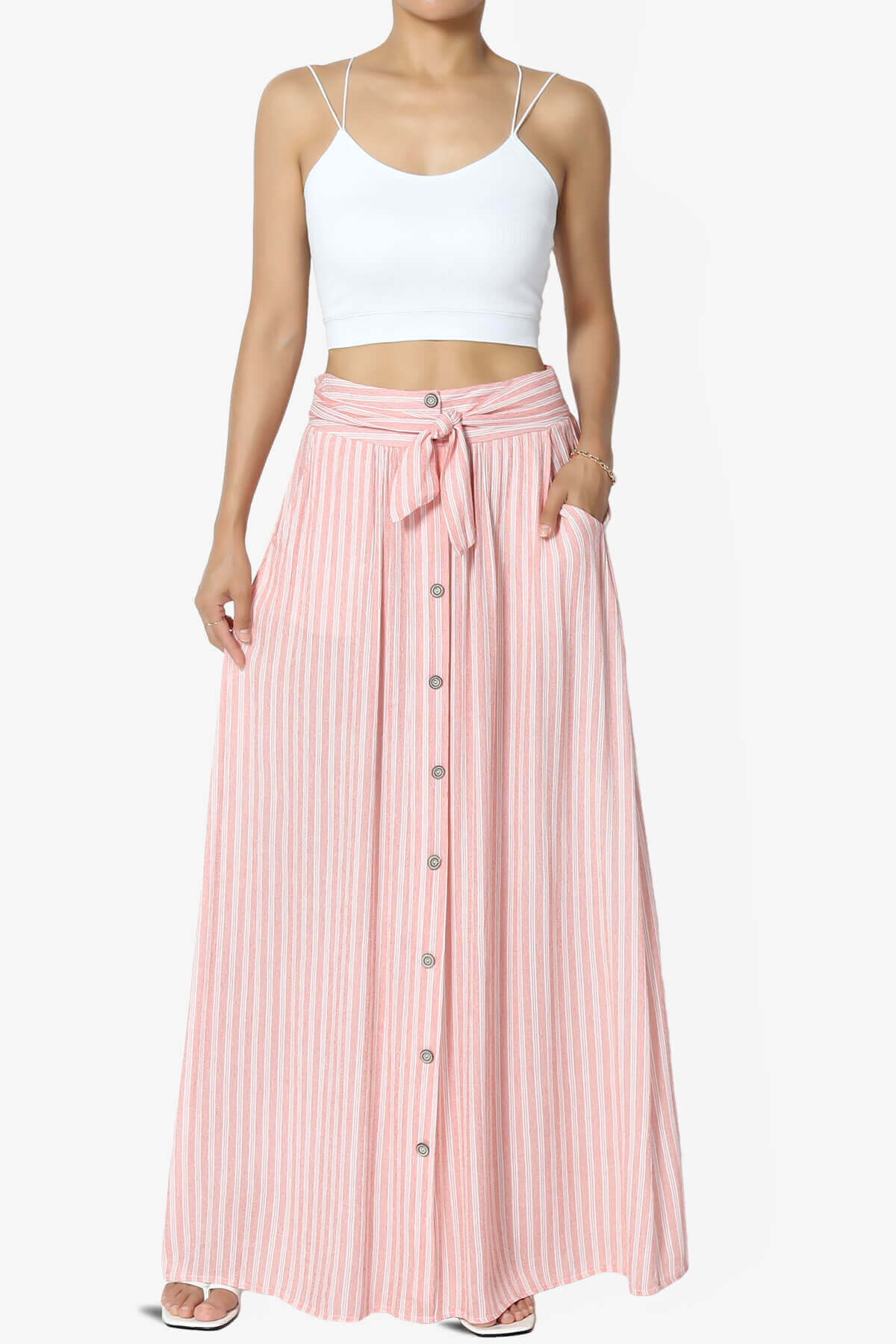 Zippy Skinny Strap Ribbed Seamless Bra Cami WHITE_6