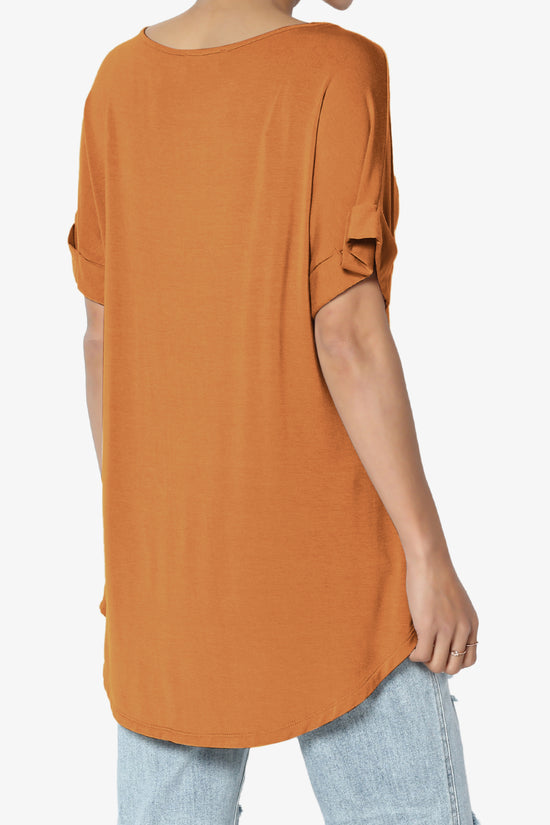 Tracey Wide V-Neck Jersey Top PLUS