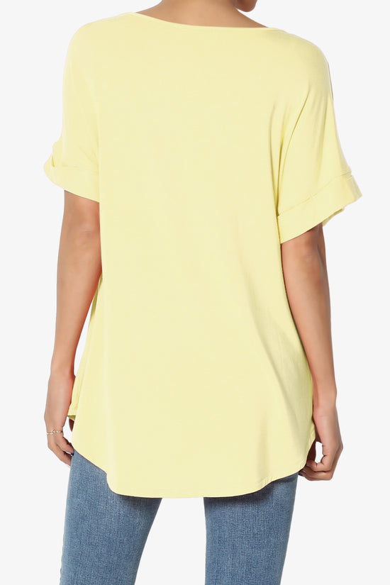Tracey Wide V-Neck Jersey Top