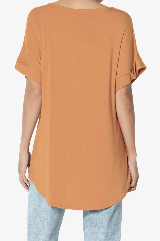 Tracey Wide V-Neck Jersey Top